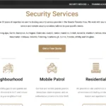 A screenshot of Flex Point Security's homepage